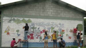 Mural painting at El Nance high school